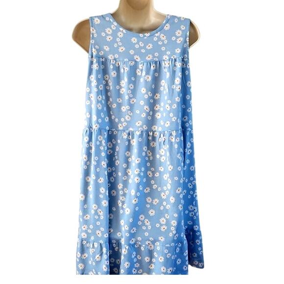 NWOT Koolaburra by UGG Women Blue Daisy Print Tiered Sleeveless Dress Size Small - Picture 5 of 7